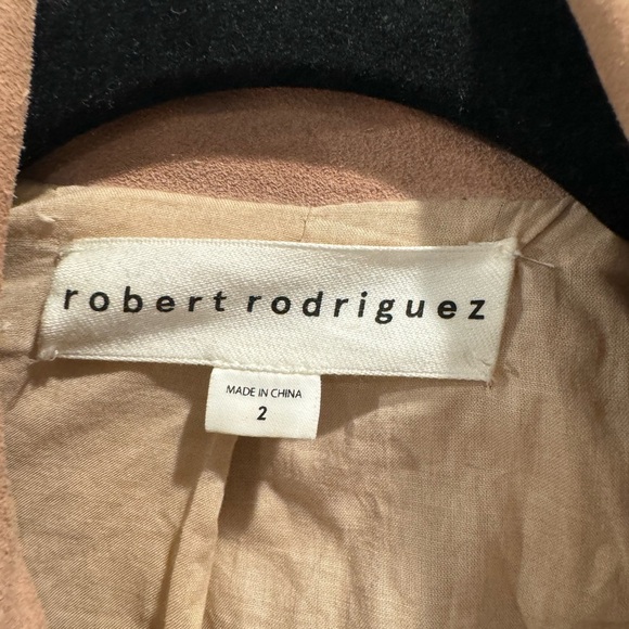 NWOT Robert Rodriguez blush suede moto jacket - Picture 2 of 6